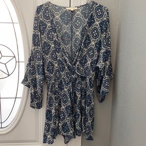 Lovestitch blue and white romper